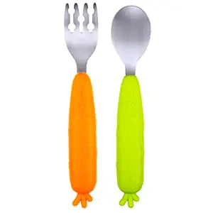 MONEE Utensils for Toddlers & Babies | Cute Utensils for 12 Months Up | Kids Ages 1 2 3 4 Year Old | Boy or Girl Infant Gifts | Made in Korea