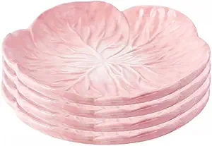 7.5 Inches Cabbage Series Cartoon Ceramic Dinner Plate(Set of 4)
