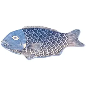 G.E.T. 370-12-BL Melamine Fish Serving Platter, 12" x 8.25", Blue (Set of 12)