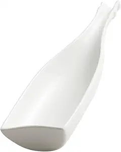 Shaped Wine Bottle Dinner Bowl Appetizer Tray Side Dish Tray Wine Bottles Charcuterie Accessories Dinner Tray Charcuterie Cheese Pasta Plates White Ceramics Decorate Food