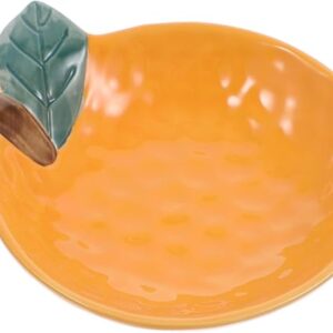 Kichvoe Sushi Maker Orange Shaped Ceramics Seasoning Dishes Sushi Dipping Bowl Appetizer Plates Vinegar Salad Soy Sushi Dish Tea Bag Holder for Nuts Side Dishes Desserts Sushi Making Kit