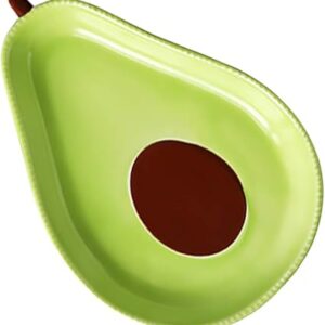 Luxshiny Ceramic Appetizer Plate, Avocado Shape Plate Salad Dish Food Serving Trays For Home Kitchen (21.5 * 14.5 * 2.5cm)