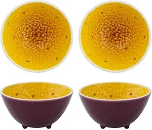 Bordallo Pinheiro Tropical Fruits Set of 4 Bowls Passion Fruit