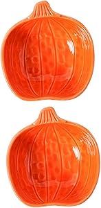 2pcs Carrot Dish Fruit Snack Fruit Container Snack Tray Dip Bowls Pumpkin Sauce Plate Soy Dish Plate Ceramics Mini Plate Mini Condiment Plate Appetizer Serving Tray Hot Pot Tea Bag