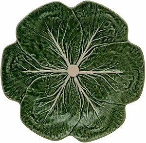 Bordallo Pinheiro Cabbage Green Dinner Plate, Set of 4