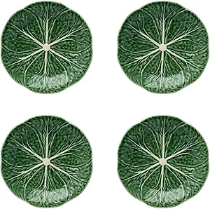 Dessert Plate Green-Cabbage, Set of 4