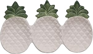 Three Section Snack Dish - Pineapple