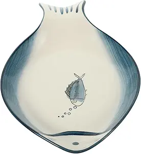 1pc Fish Shaped Ceramic Plate Bandejas para Comida Appetizer Serving Tray Appetizer Tray Ceramic Food Dish Food Serving Tray Food Trays Ceramics Modeling Kitchen Dishes