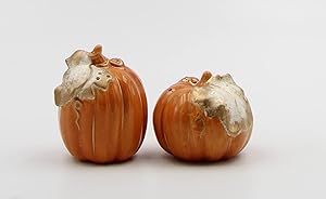 21037 Ceramic Autumn Red Pumpkin Salt and Pepper Shaker