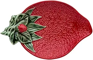 Bordallo Pinheiro Strawberries Olive Dish