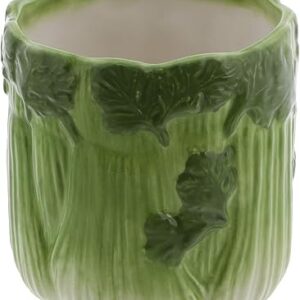 Vegetable Themed Indoor Usage Ceramic Serving Bowl Celery Stick Holder - Celery