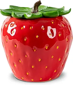 Strawberry Candy Jar With Lid Red Candy Container Ceramic Candy Jar With Lid For Candy Buffet