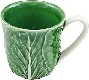 Bordallo Pinheiro Cabbage Mugs Natural, Green, Set of 4