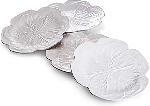 Bordallo Pinheiro Cabbage Beige Dinner Plates, Set of 4