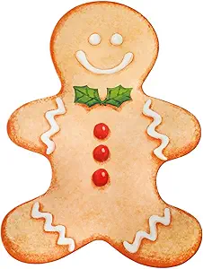 UPware Shape Platter Melamine Serving Platter BPA Free Food Platter 17 Inch Gingerbread Man Shaped Platter for Christmas (17" Gingerbread Man)