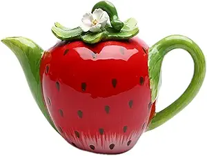 Gifts Strawberry Ceramic Teapot, 5-1/4-Inch