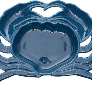 Beachcombers Blue Star Crab Chip Dip Bowl Blue