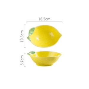 Colourful Lemon Shaped Plate And Bowl Tableware Set