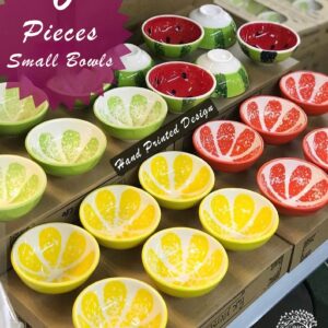 6pcs Fruits Desing Handmade Ceramic Serving Bowls Watermelon Lemon Kiwi Grapefruit Design Sauce Snack Tapas Breakfast Pottery New Home Gift