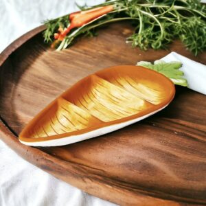 Carrot Shaped Ceramic Snack Tray
